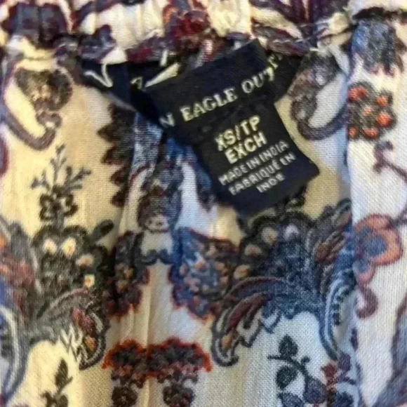 American Eagle Women's Paisley Long Sleeves Boho Romper Jumpsuit Size XS - Picture 4 of 8